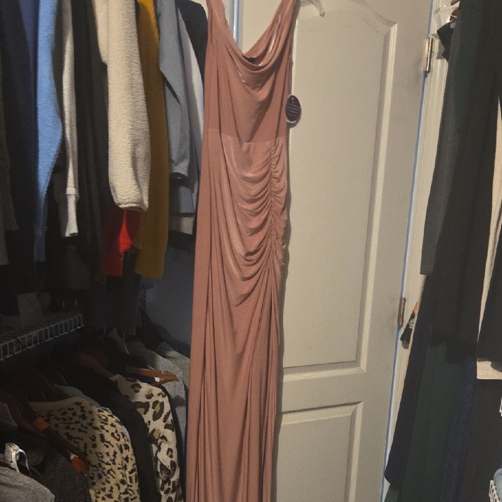 Windsor One Shoulder Mauve Dress